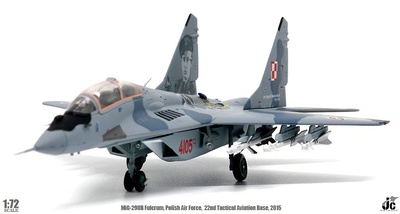 Mig 29UB Fulcrum, Fuerza Aérea Polaca, 22º Base de Aviación Táctica, Mayo, 2015, 1:72, JC Wings