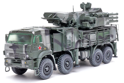 Pantsir S1 96K6, Camuflaje tricolor, Fuerza de Defensa Aérea, Ejército Ruso, 1:72, Panzerkampf