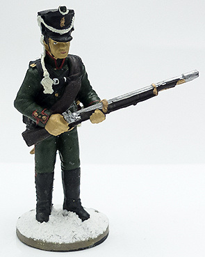 Soldado del 49 Regto. de Cazadores, uniforme de invierno, 1812, 1:32, Eaglemoss