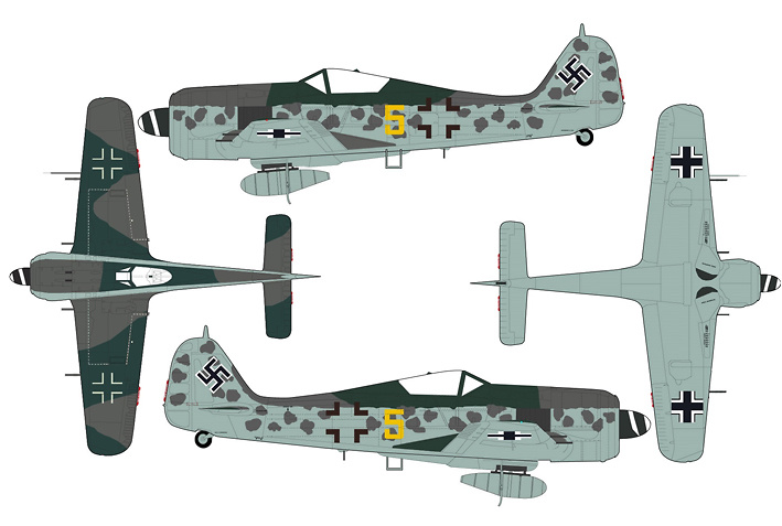 Fw 190a 6 Yellow 5 Pilotado Por Otto Kittel 3 Jg 54 Riga Skulte