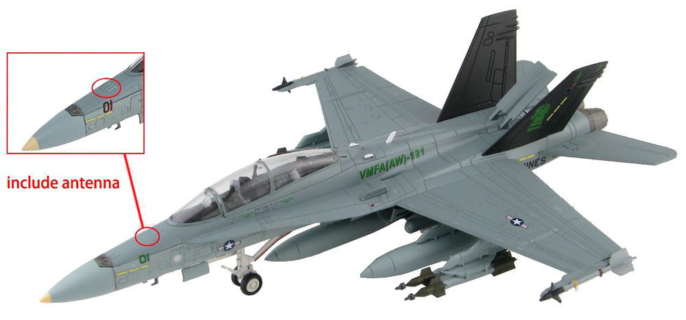 McDonnell Douglas F/A-18D Hornet 164685, VMFA(AW)-121 Green Knights, 2004,  1:72, Hobby Master