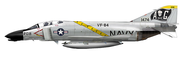 McDonnell Douglas F-4B Phantom II 151474, VF-84 Jolly Rogers 1965, 1:72